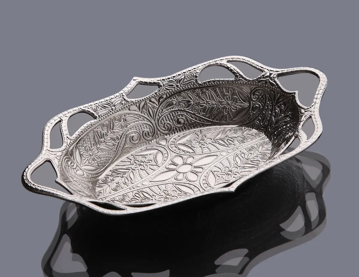 Oval Hediyelik ve Sergilik Tas - Gümüş - 2
