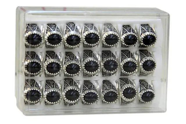 Oval Tuğralı Erkek Yüzüğü 42'li-6128 - 1