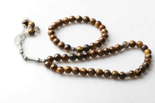 Özel Ahşap Kutulu Kaplangözü Taşı Tesbih ve Bileklik Seti - ihvanonline (1)