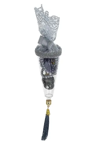 Özel Kutusunda Zikirmatik ve İnci Tesbihli Mevlüt Hediyelik Seti Gri - İhvan (1)