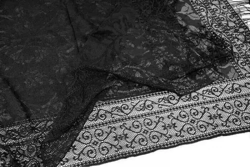 Özel Silindir Kutulu Set İnci Tesbihli Tül Şal Siyah Renk - İhvan (1)