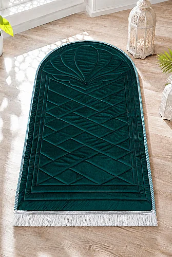 Padded Soft Prayer Rug - Green - 1