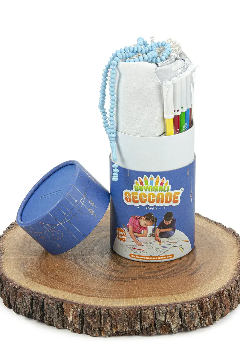 Painted Washable Educational Religious Toy Children's Prayer Mat Set Blue - 10