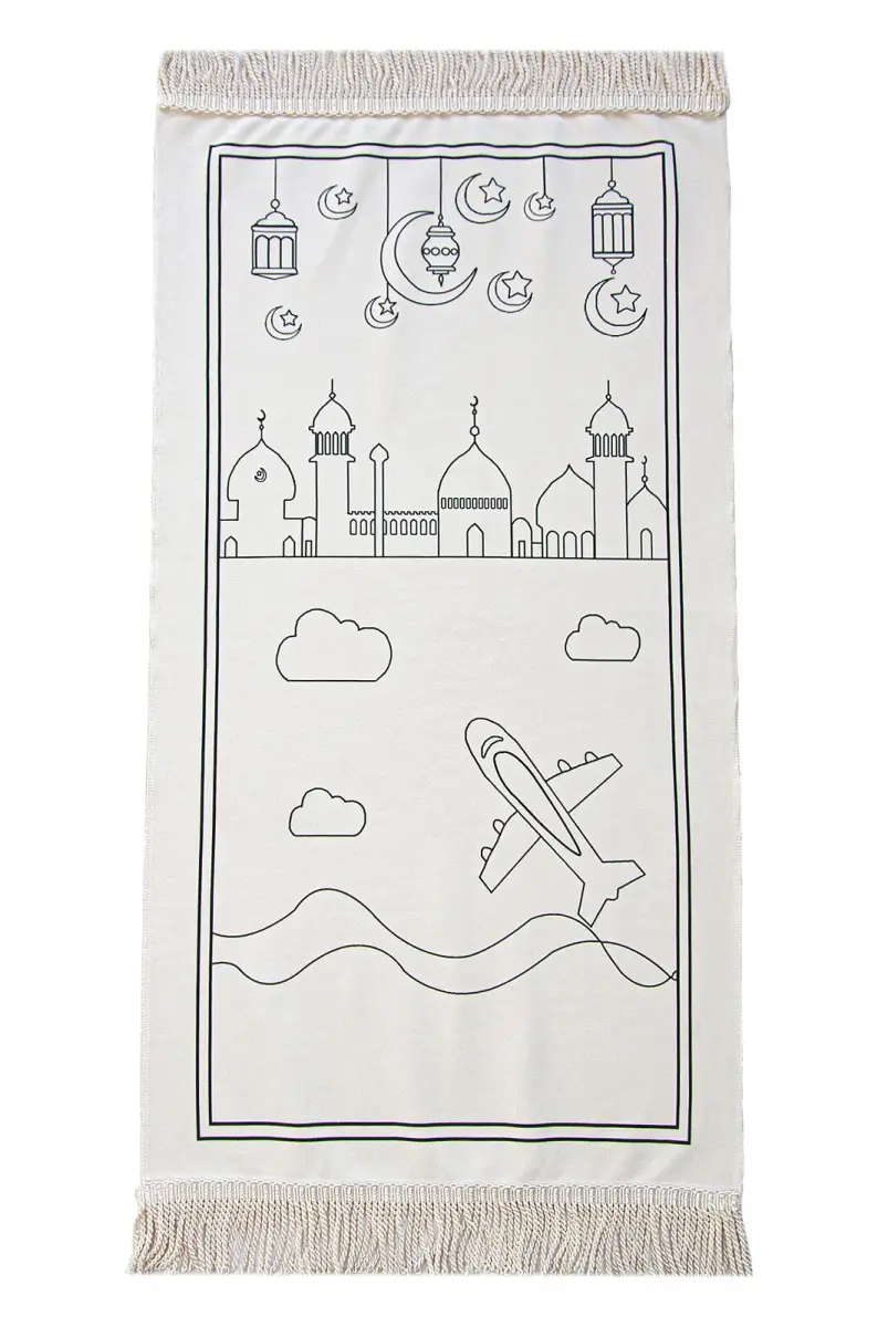 Painted Washable Educational Religious Toy Children's Prayer Mat Set Blue - 2