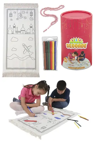 Painted Washable Educational Religious Toy Children's Prayer Mat Set Red - ihvanonline (1)