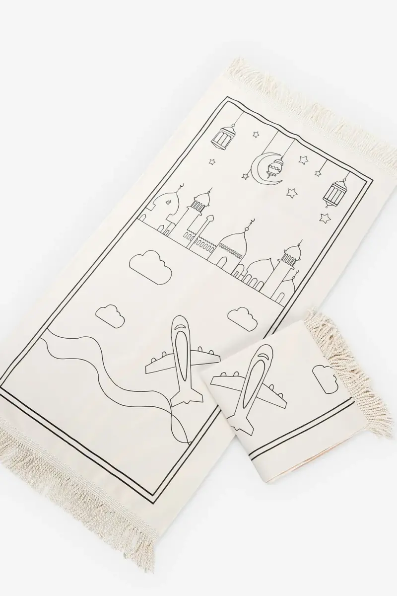 Painted Washable Educational Religious Toy Children's Prayer Mat Set Red - 5