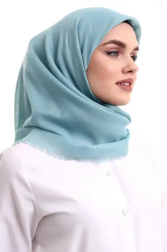 Pamuklu Pano Düz Desensiz Örtü Turkuaz - 4