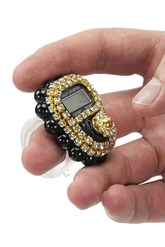 Pearl Detailed Stone Zikrmatik Black - ihvanonline (1)