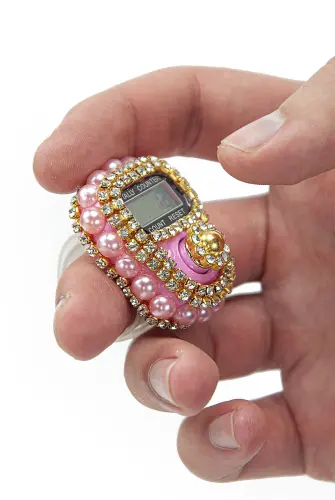 Pearl Detailed Stone Zikrmatik Pink - ihvanonline (1)