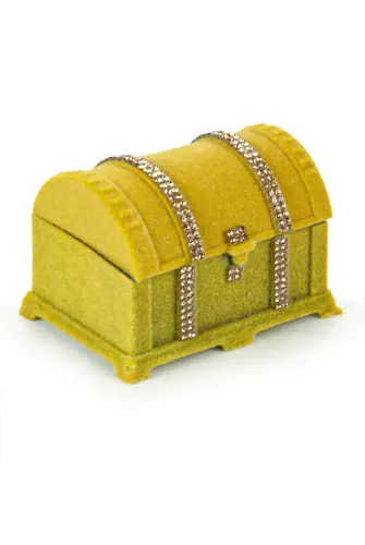 Pearl Rosary and Zikirmatik Mevlüt Gift Set in Box with Chest Yellow - İhvan (1)