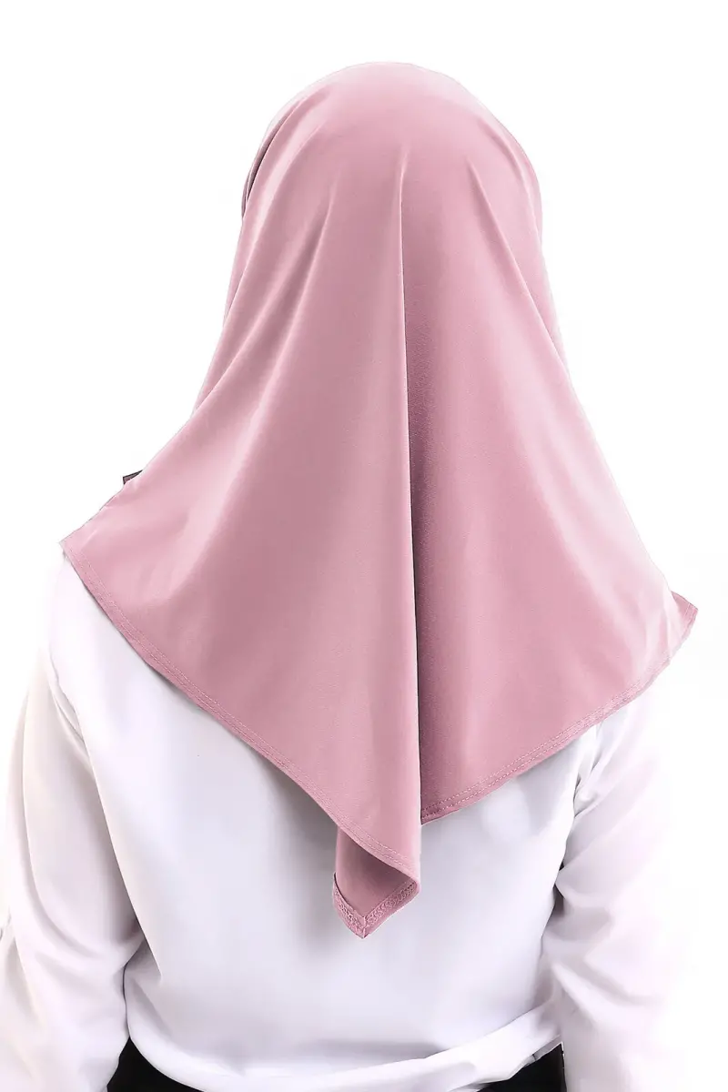 Pembe Yetişkin Boneli Tesettür Hazır Pratik Eşarp - 3