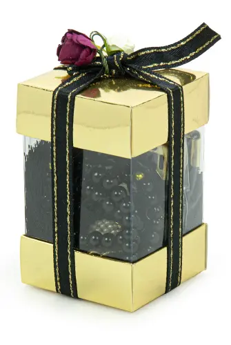 Pencere Kutulu Mini Kuran Seti - İnci Tesbihli - Pleksili - Siyah - ihvanonline (1)