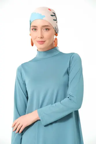 Pers Yeşili Okyanus Tam Kapalı Tesettür Mayo 23667-25 - 7