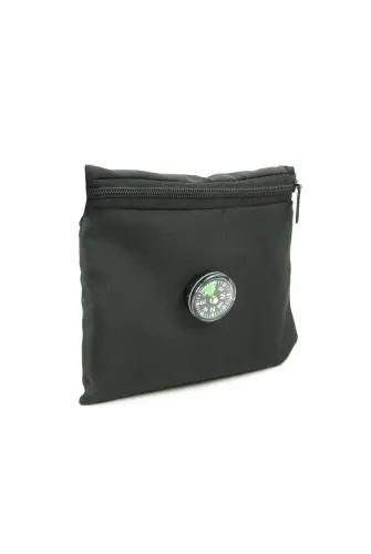 Pocket Prayer Rug with Compass - Black Color - 1