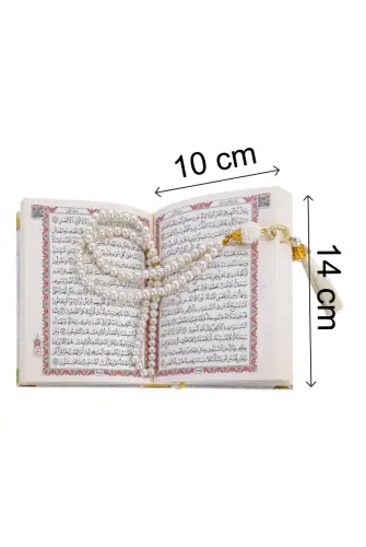Pocket Size Gift Quran Set With Velvet Covered Box - White - 4
