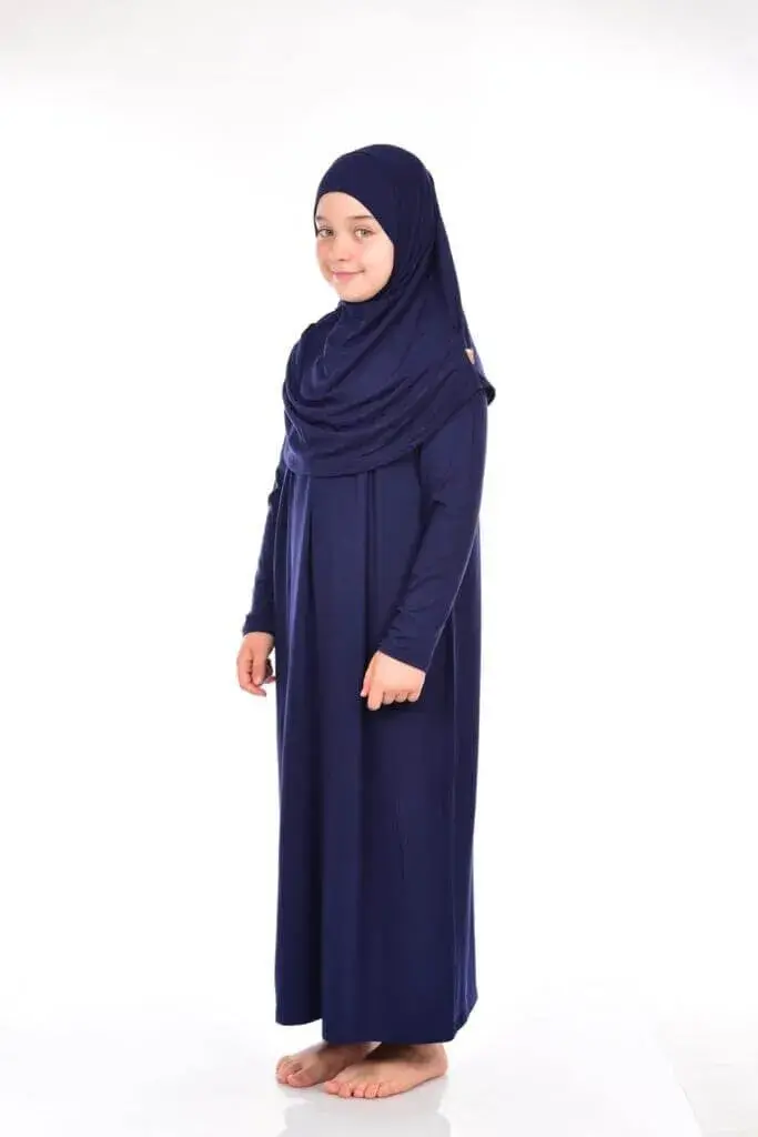 Pratik Çocuk Namaz Elbisesi 8-12 Yaş Lacivert - 3