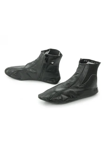 Pratik Fermuarlı, Nefes Alabilen, Su Geçirmez Deri Mest Çorap Siyah - 6