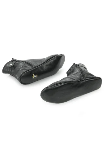 Pratik Fermuarlı, Nefes Alabilen, Su Geçirmez Deri Mest Çorap Siyah - 8