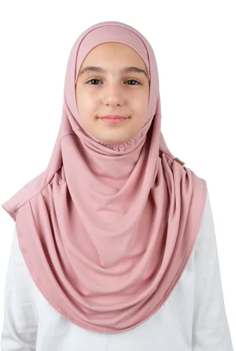 Pratik Hazır Geçmeli Boneli Çocuk Şal Pembe 