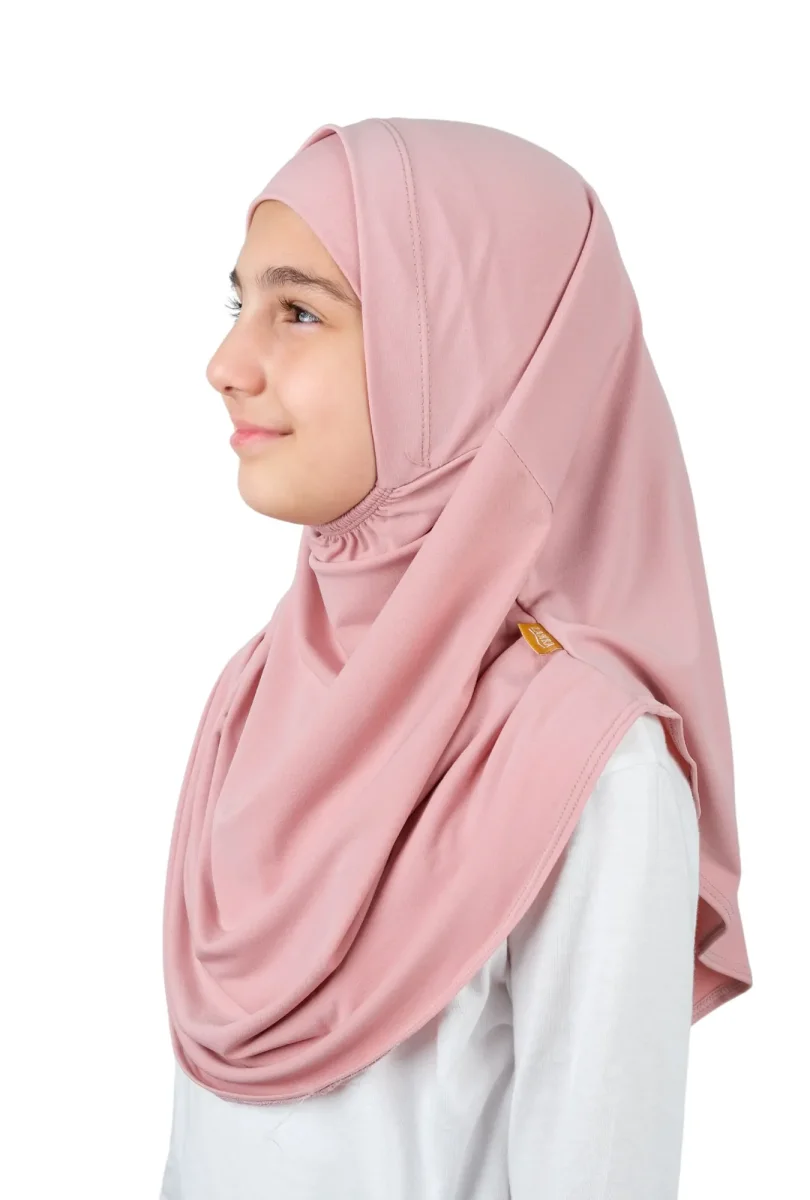 Pratik Hazır Geçmeli Boneli Çocuk Şal Pembe - 2