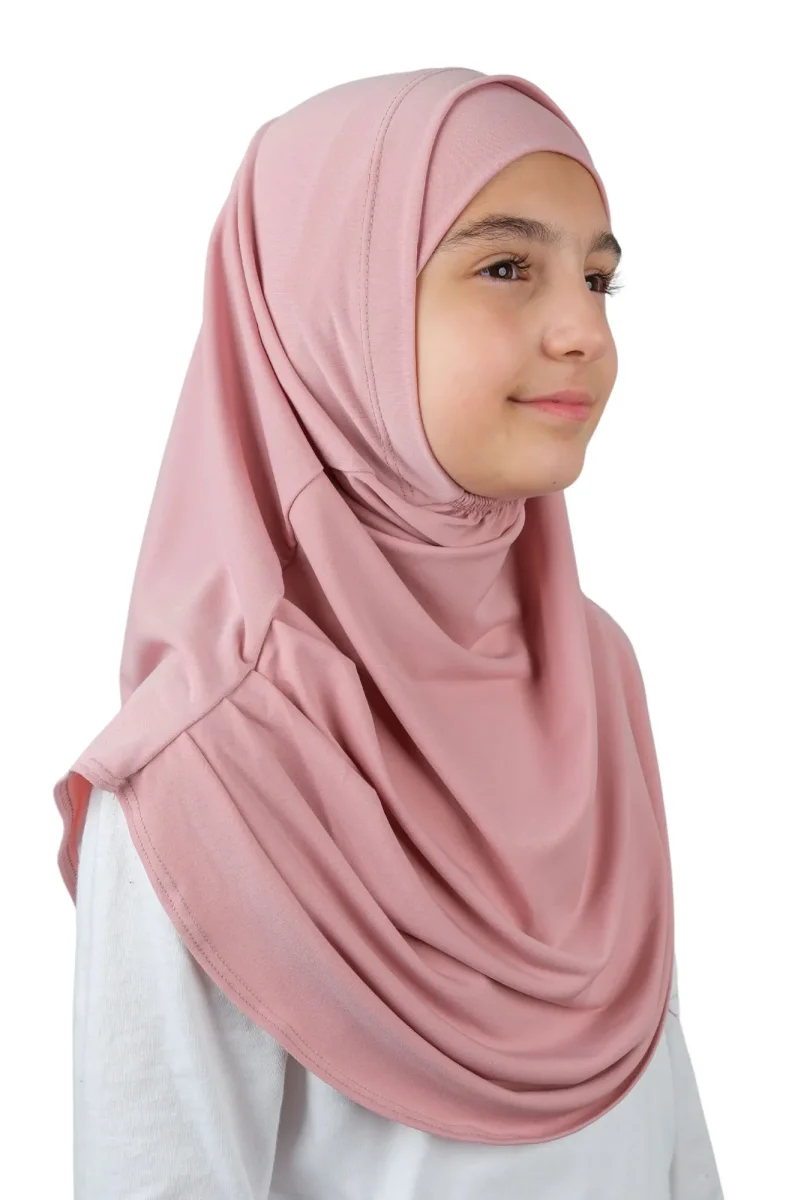 Pratik Hazır Geçmeli Boneli Çocuk Şal Pembe - 3