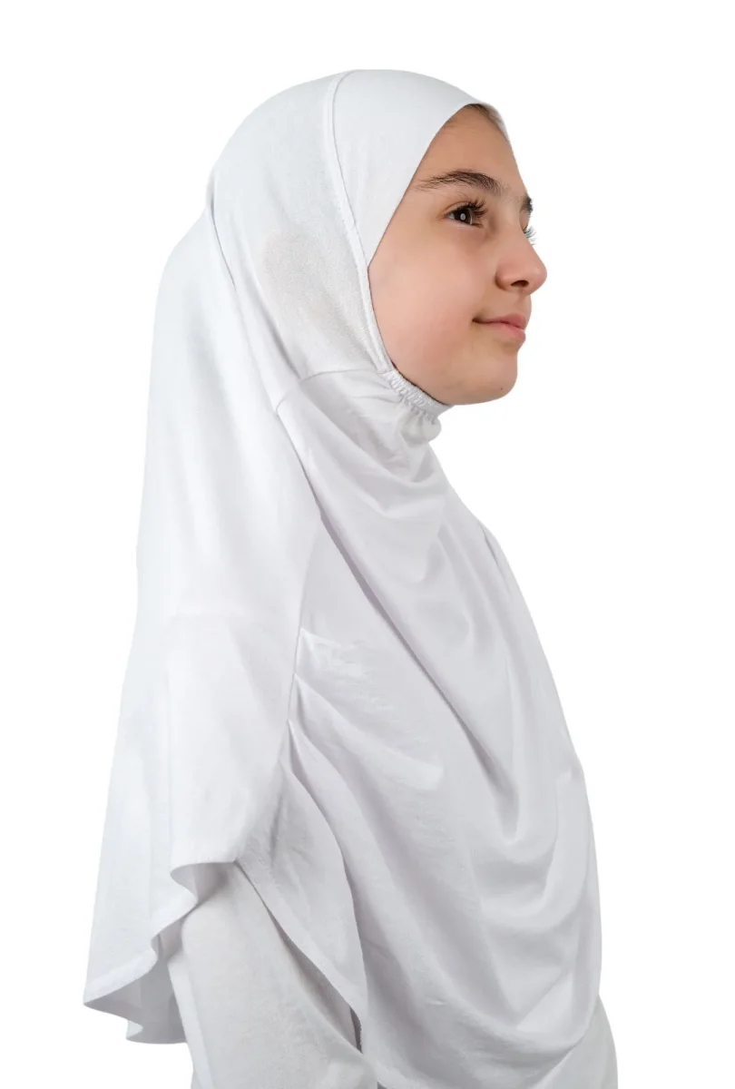 Pratik Hazır Geçmeli Çocuk Şal Beyaz - 3