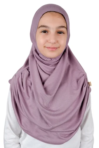 Pratik Hazır Geçmeli Çocuk Şal Gül Kurusu - 1