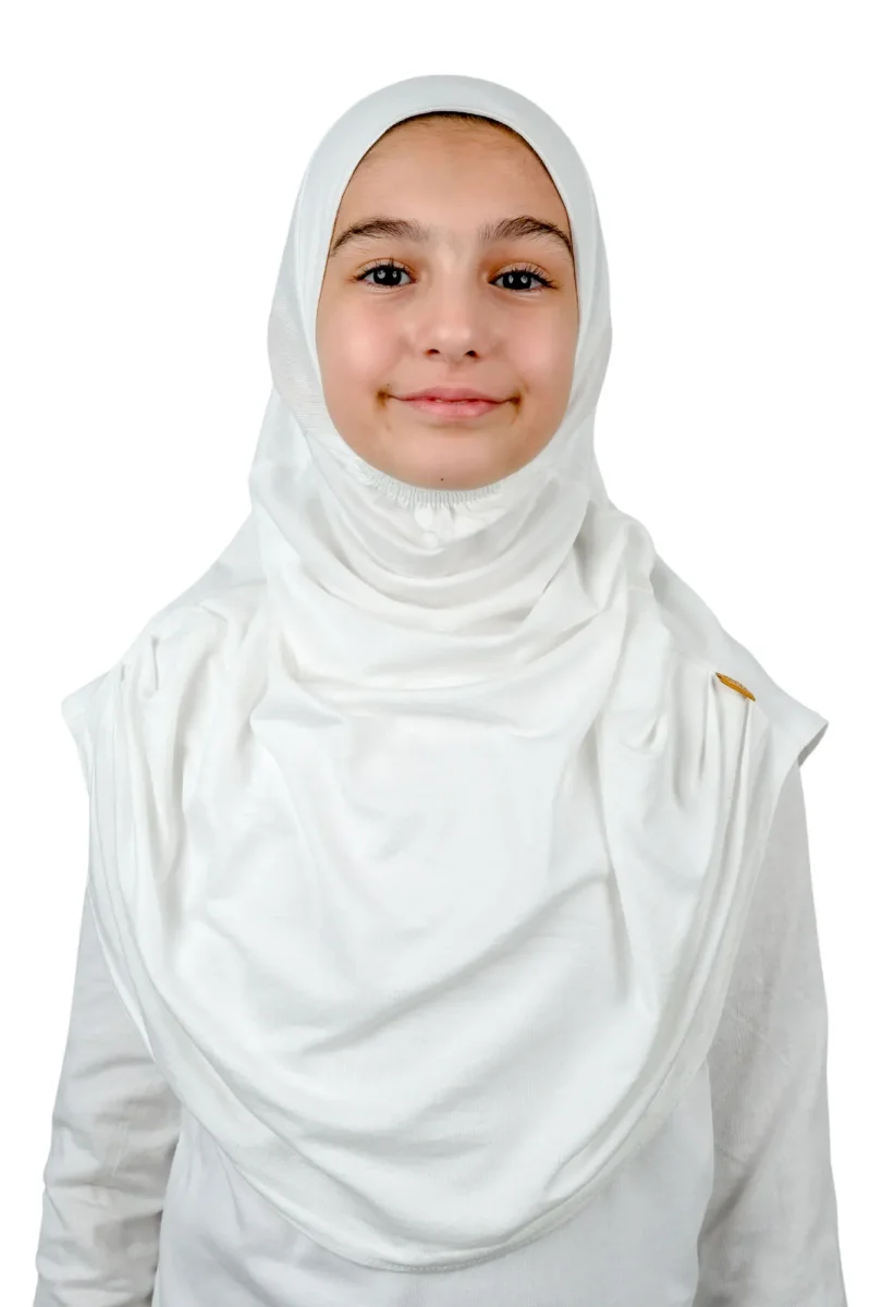 Pratik Hazır Geçmeli Çocuk Şal Krem - 1