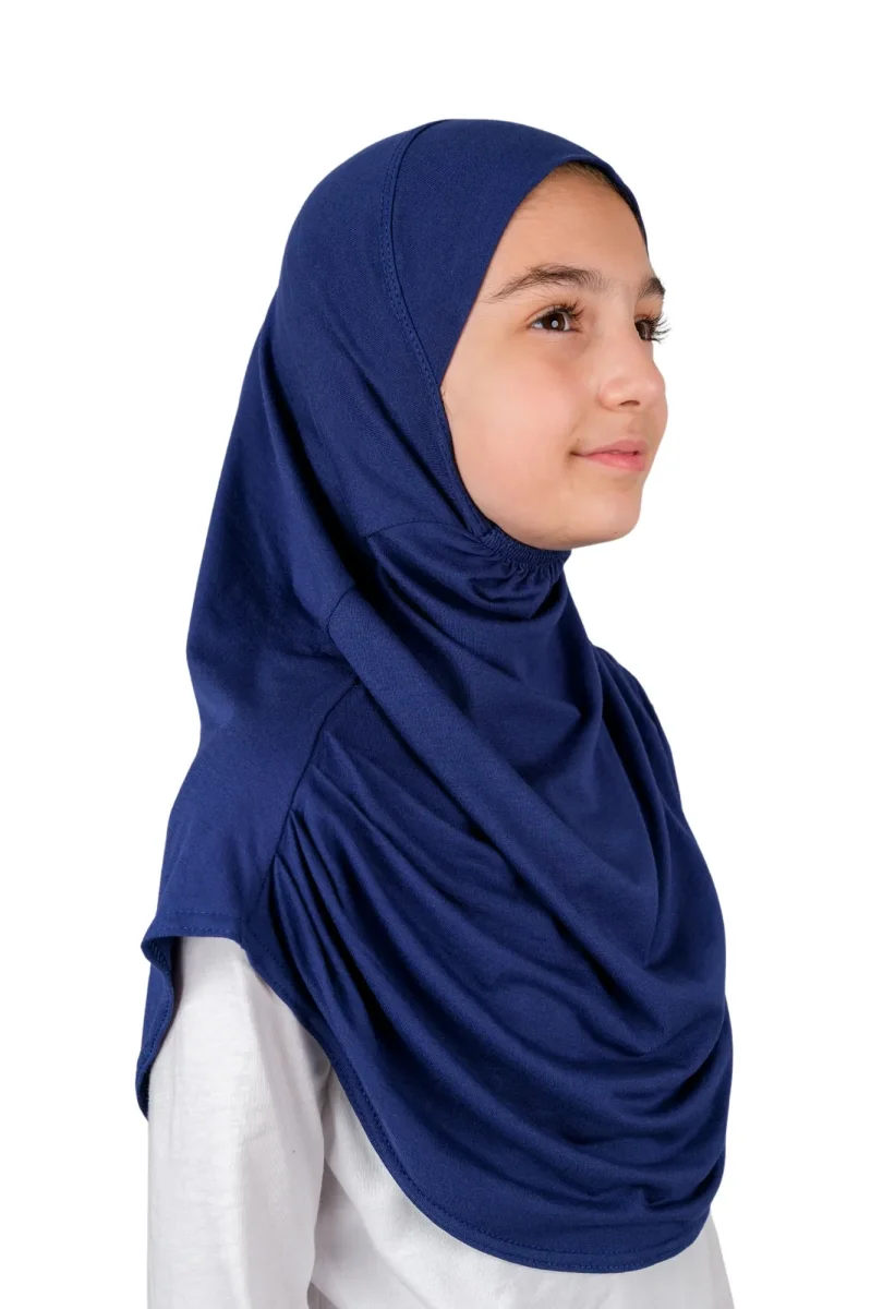 Pratik Hazır Geçmeli Çocuk Şal Lacivert - 4
