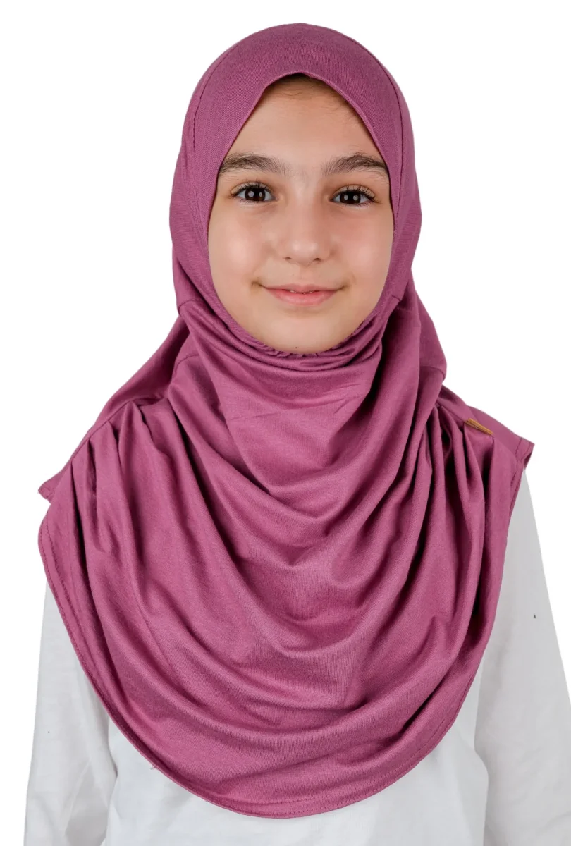 Pratik Hazır Geçmeli Çocuk Şal Pembe - 1