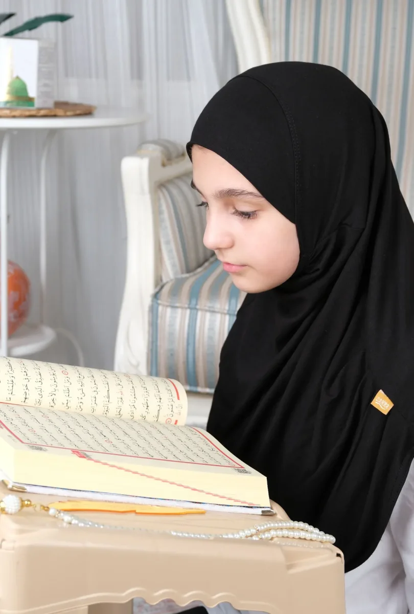 Pratik Hazır Geçmeli Çocuk Şal Siyah - 6