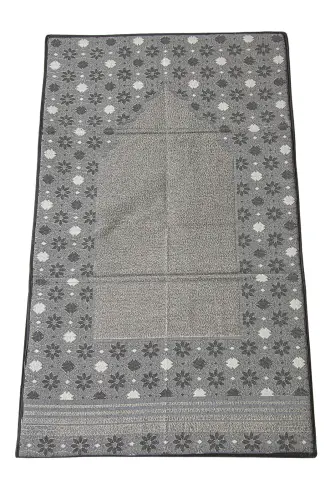 Prayer Rug with Back Support and Carrying Bag - Gray - İhvan (1)