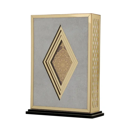 Prizma Pleksi Kutulu Orta Boy Kuranı Kerim - Gold - ihvanonline (1)