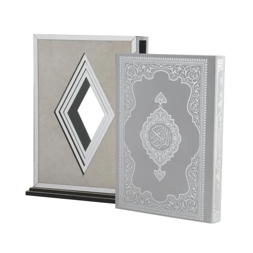 Prizma Pleksi Kutulu Orta Boy Kuranı Kerim - Gümüş - 1