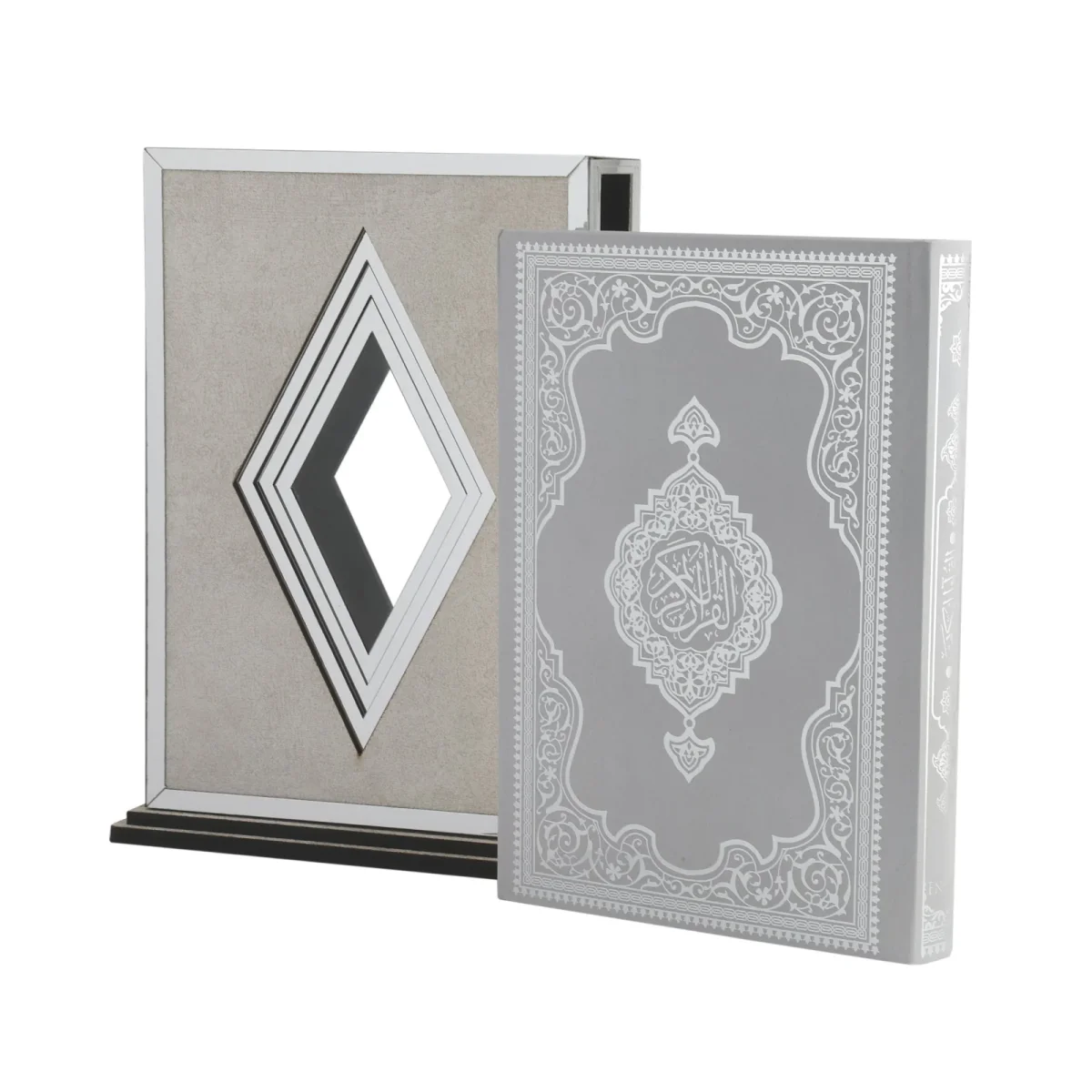Prizma Pleksi Kutulu Orta Boy Kuranı Kerim - Gümüş - 1