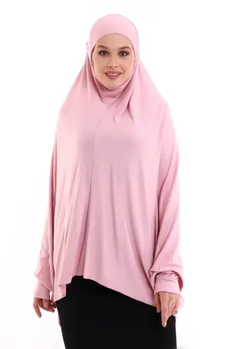 Pudra Hazır Pratik Sultanbaş Tesettür Kollu Penye Sufle Eşarp Hijab - ihvanonline (1)