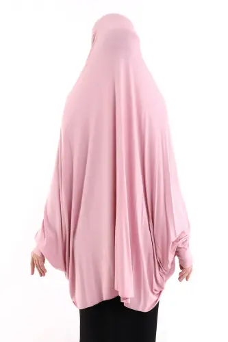 Pudra Hazır Pratik Sultanbaş Tesettür Kollu Penye Sufle Eşarp Hijab - 6