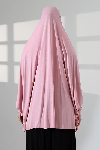 Pudra Hazır Pratik Sultanbaş Tesettür Kollu Penye Sufle Eşarp Hijab - 8