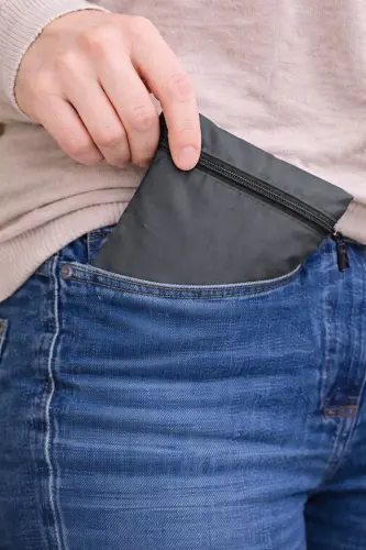 Pusulalı Cep Seccadesi - Gri Renk - ihvanonline (1)