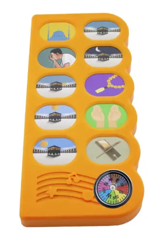 Pusulalı Kıbleyi Gösteren Sesli Namaz Öğreten Cihaz Turuncu 