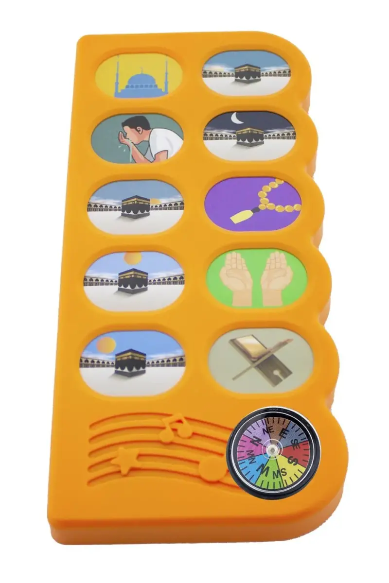 Pusulalı Kıbleyi Gösteren Sesli Namaz Öğreten Cihaz Turuncu - 1