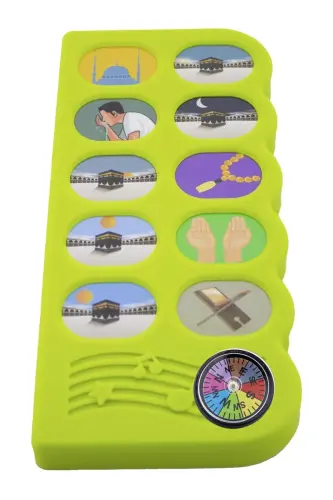 Pusulalı Kıbleyi Gösteren Sesli Namaz Öğreten Cihaz Yeşil 