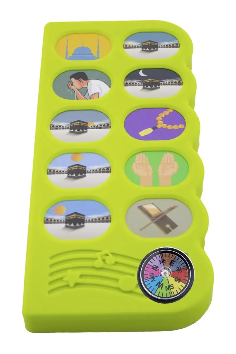 Pusulalı Kıbleyi Gösteren Sesli Namaz Öğreten Cihaz Yeşil - 1