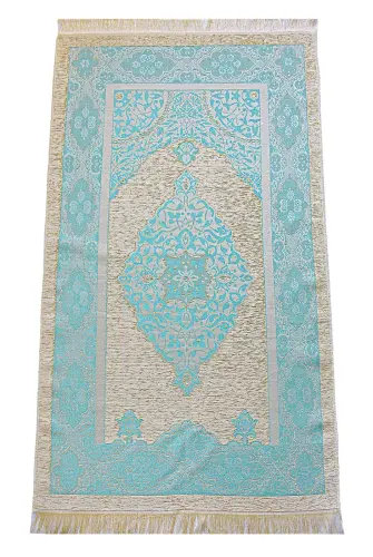 Quran with English Translation Medina Calligraphy and Prayer Rug Set Blue - 7