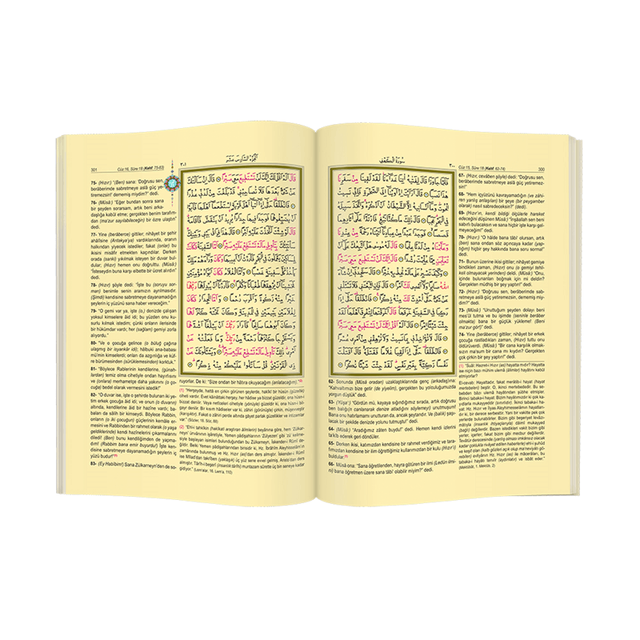 Quran Karim - Arabic and Meal - Mealli Koran Karim - Computer Lined - Medium Size - Sealed - Hayrat Nesriyat