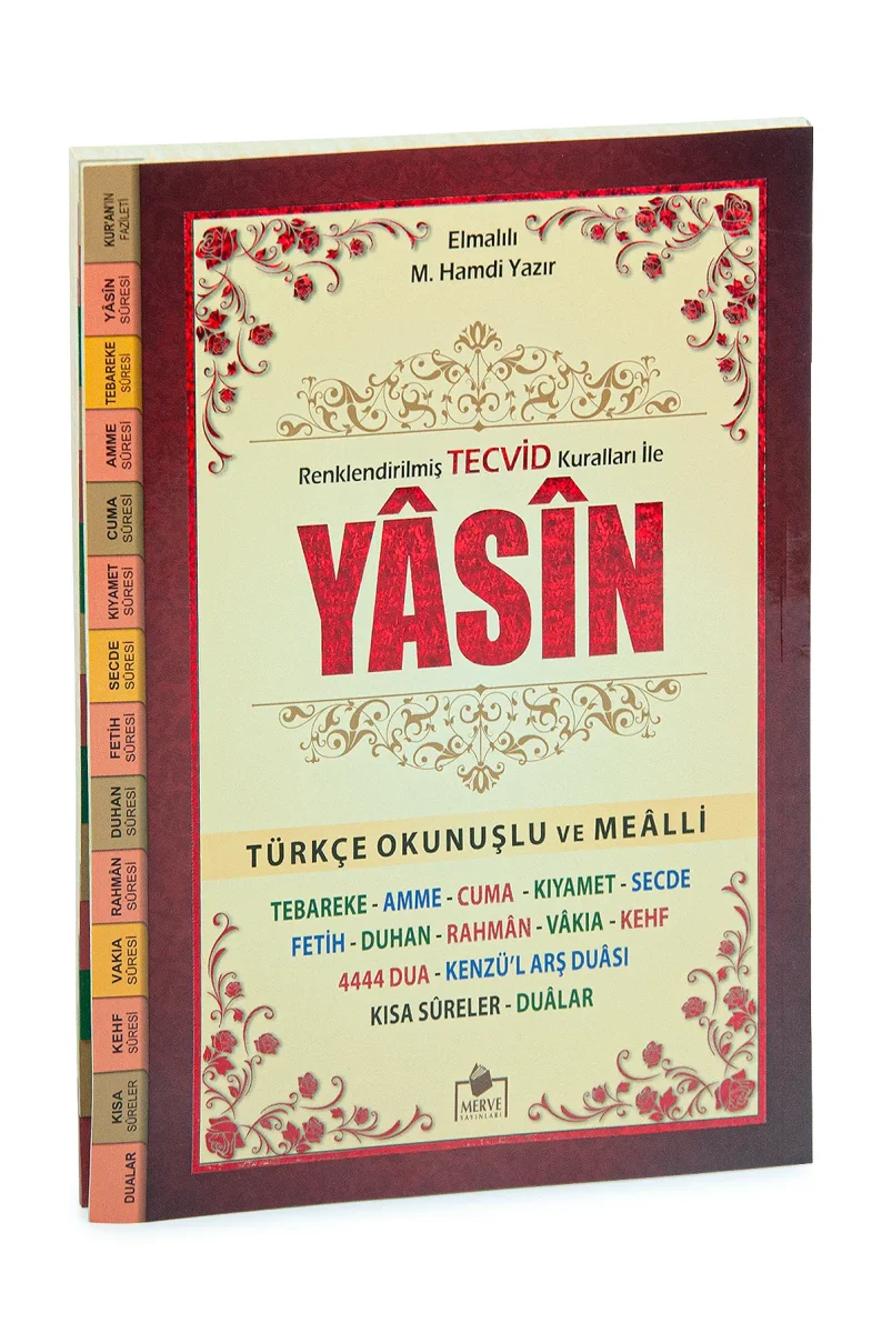Rahle Boy Renklendirilmiş Tecvidli Yasin Kitabı – Türkçe Okunuşlu ve Mealli - 1