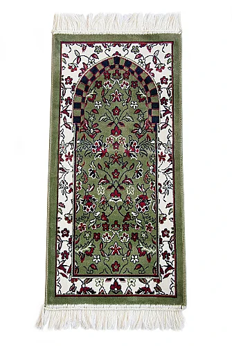 Ravza Desenli Küçük Boy Seccade - Haki - 3