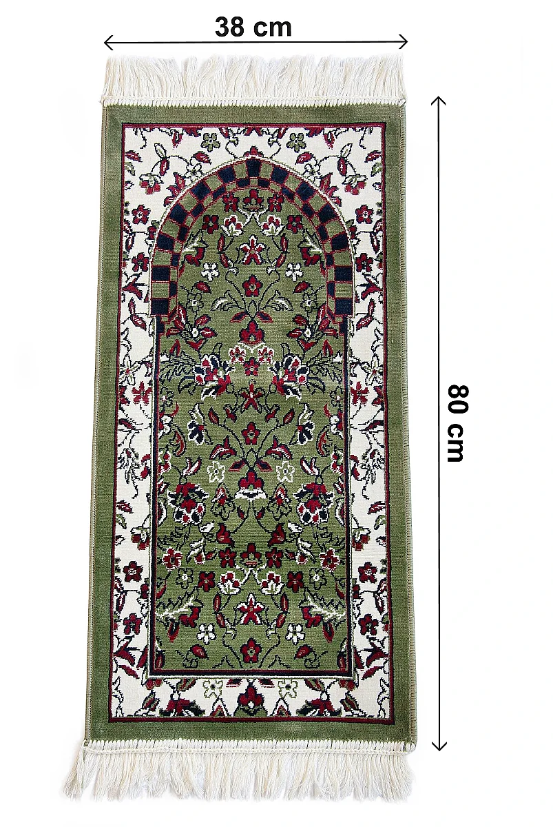 Ravza Desenli Küçük Boy Seccade - Haki - 2