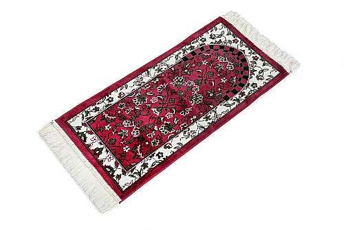 Ravza Desenli Küçük Boy Seccade - Kırmızı - 4