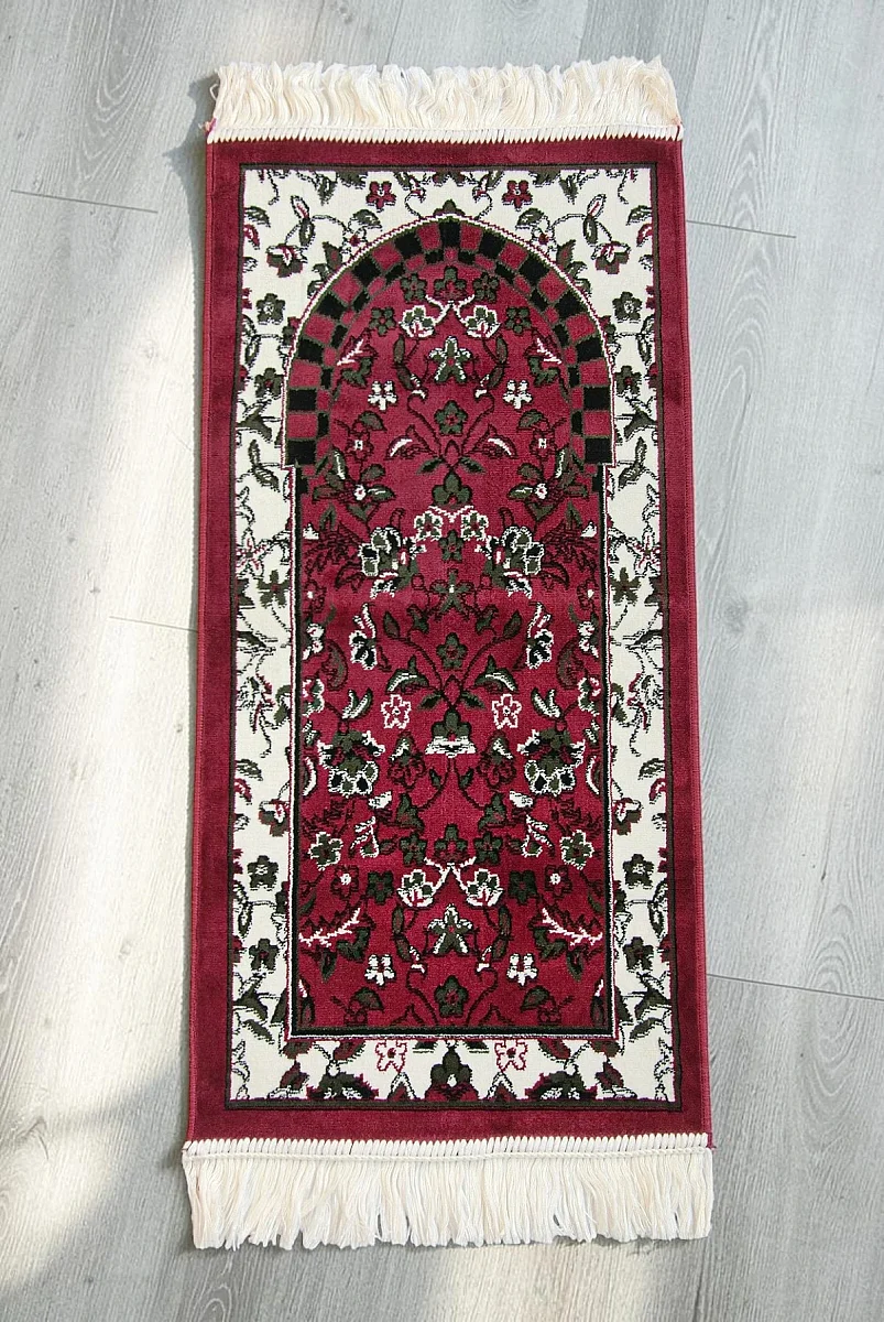 Ravza Desenli Küçük Boy Seccade - Kırmızı - 5